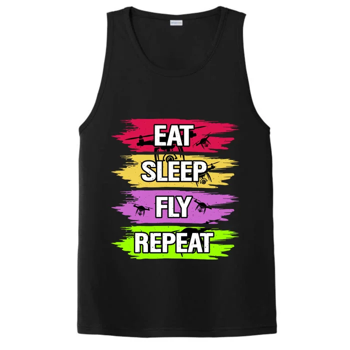 Eat Sleep Fly Repeat Performance Tank