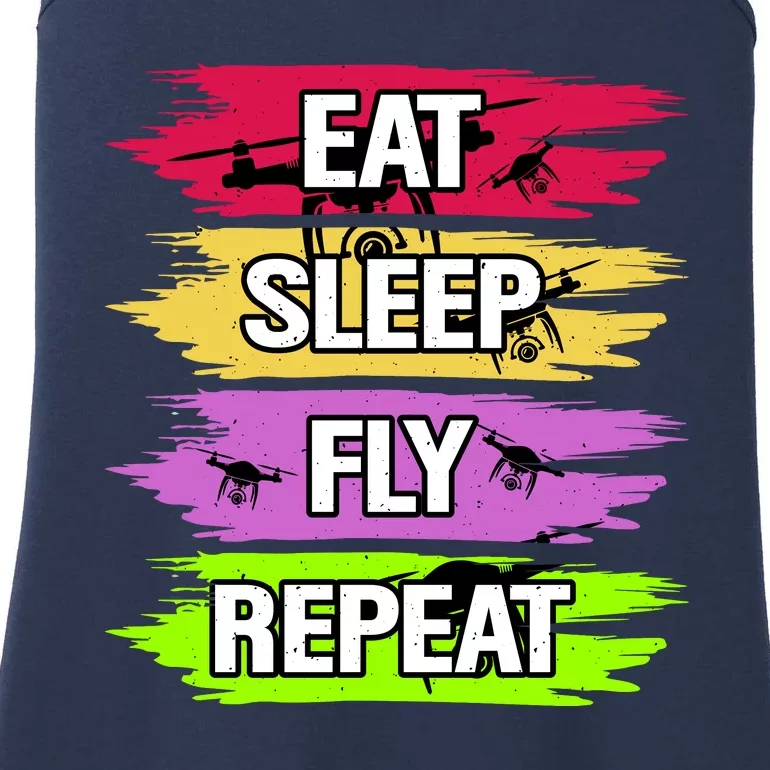 Eat Sleep Fly Repeat Ladies Essential Tank