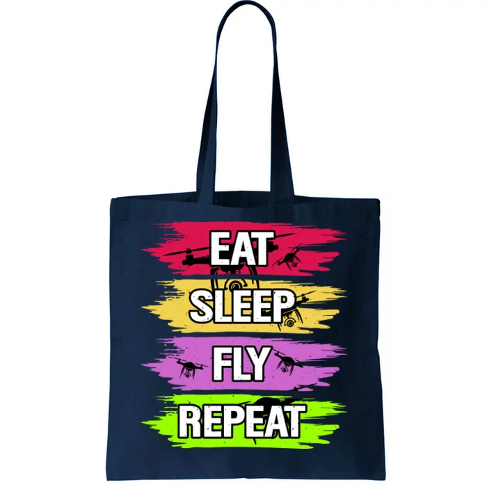 Eat Sleep Fly Repeat Tote Bag