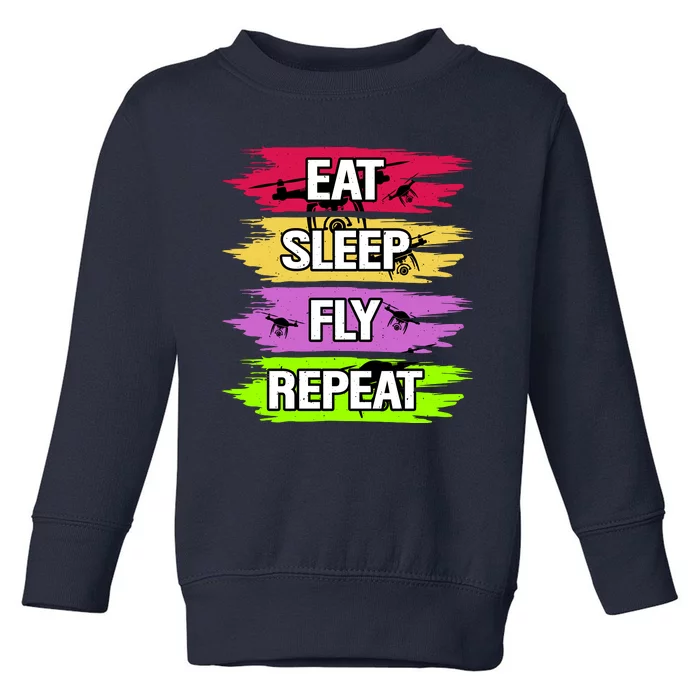 Eat Sleep Fly Repeat Toddler Sweatshirt