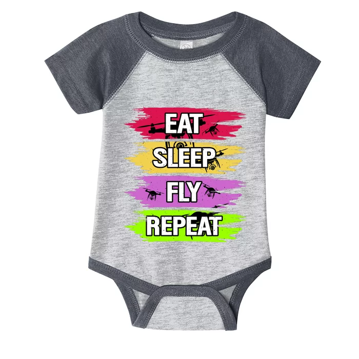 Eat Sleep Fly Repeat Infant Baby Jersey Bodysuit