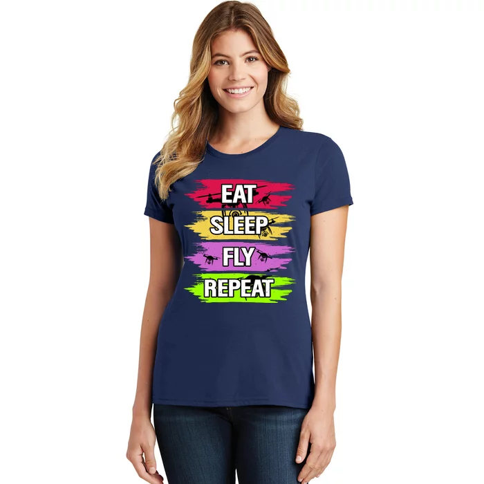 Eat Sleep Fly Repeat Women's T-Shirt