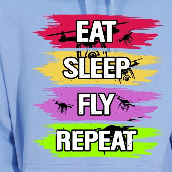 Eat Sleep Fly Repeat Unisex Surf Hoodie