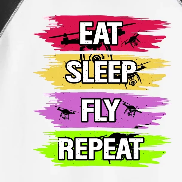 Eat Sleep Fly Repeat Toddler Fine Jersey T-Shirt