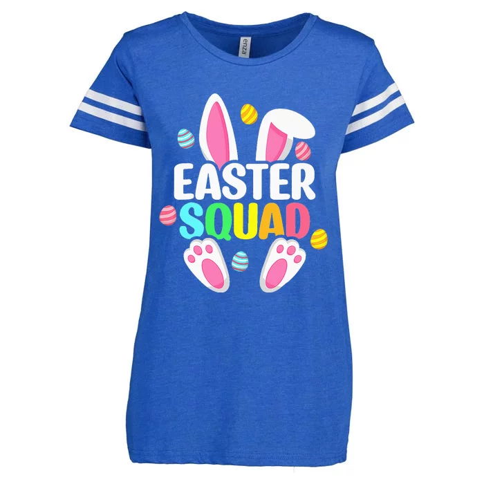 Easter Squad Family Matching Bunny Egg Hunt Enza Ladies Jersey Football T-Shirt