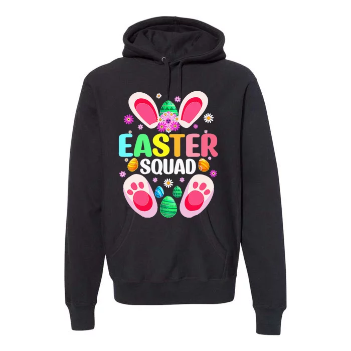 Easter Squad Family Matching Cute Easter Bunny Egg Hunting Premium Hoodie