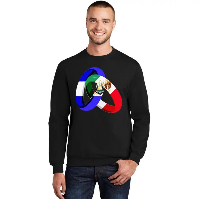 El Salvador Flag Mexico Grown Ring Marriage Wedding Sweatshirt