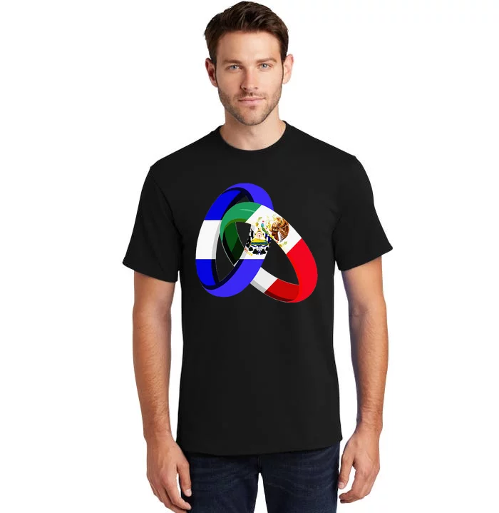 El Salvador Flag Mexico Grown Ring Marriage Wedding Tall T-Shirt