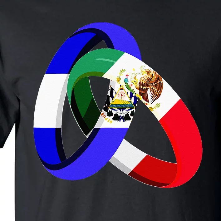 El Salvador Flag Mexico Grown Ring Marriage Wedding Tall T-Shirt