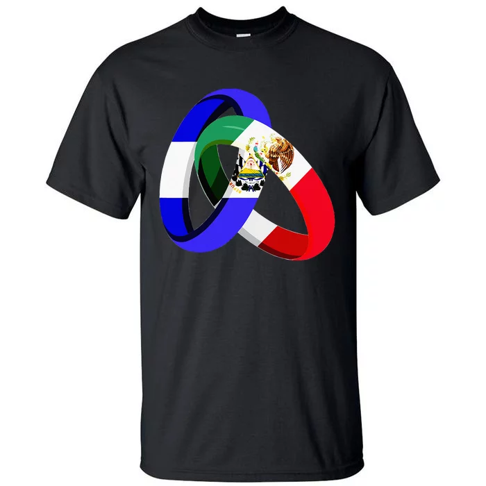 El Salvador Flag Mexico Grown Ring Marriage Wedding Tall T-Shirt