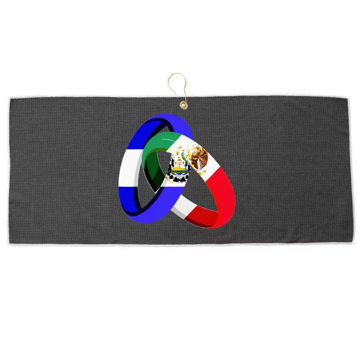 El Salvador Flag Mexico Grown Ring Marriage Wedding Large Microfiber Waffle Golf Towel