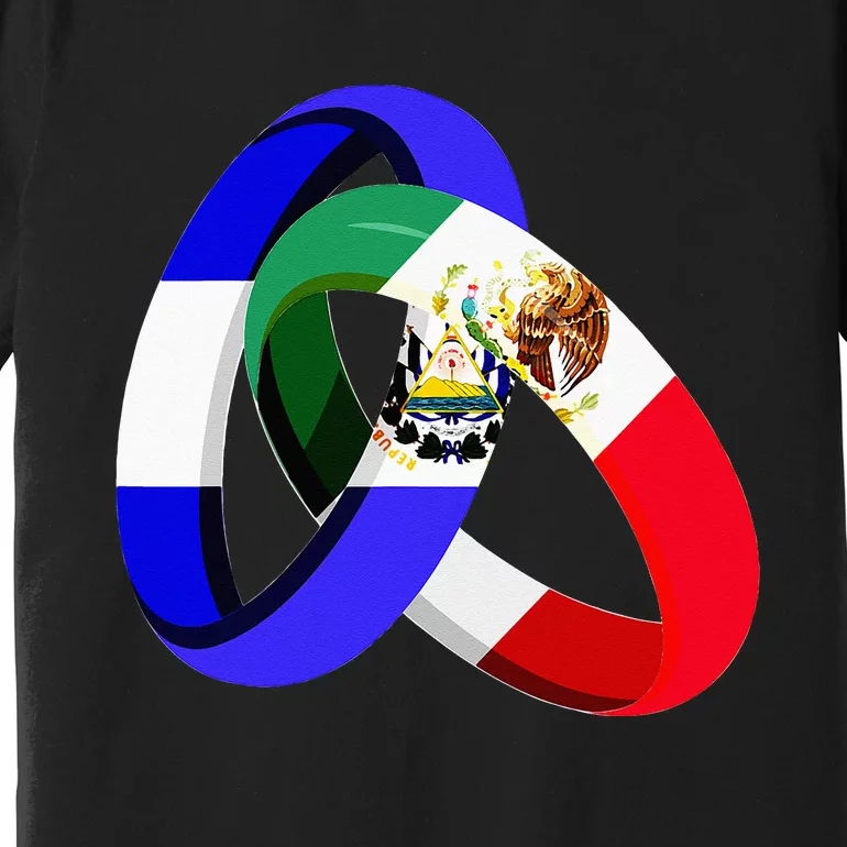 El Salvador Flag Mexico Grown Ring Marriage Wedding Premium T-Shirt