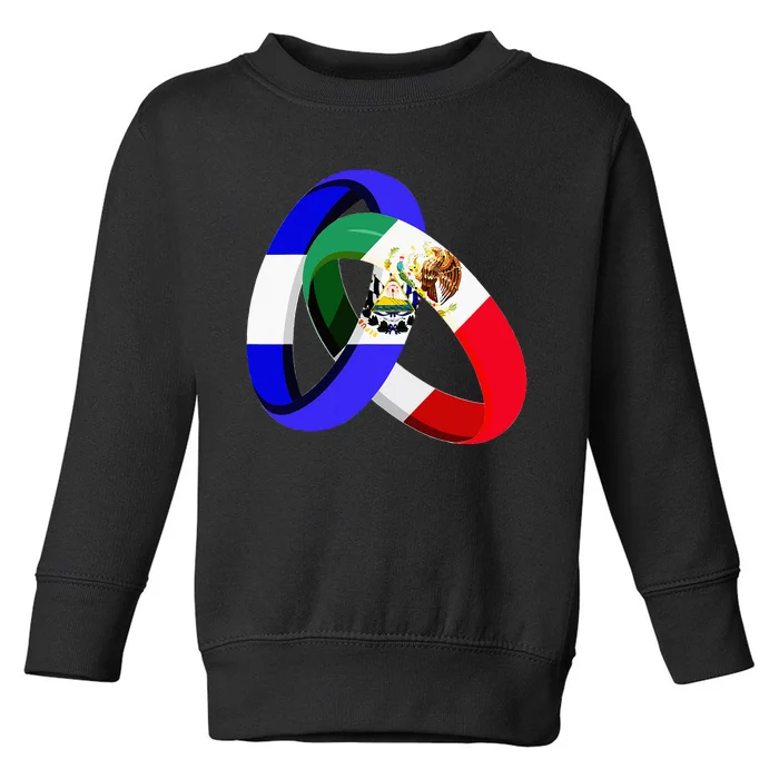 El Salvador Flag Mexico Grown Ring Marriage Wedding Toddler Sweatshirt