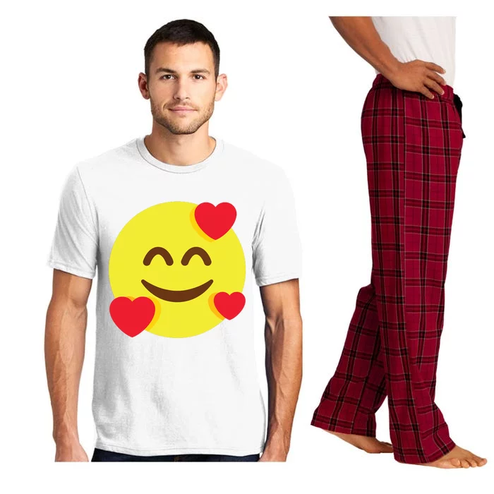 Emoticon Smiling Face With Hearts Pajama Set