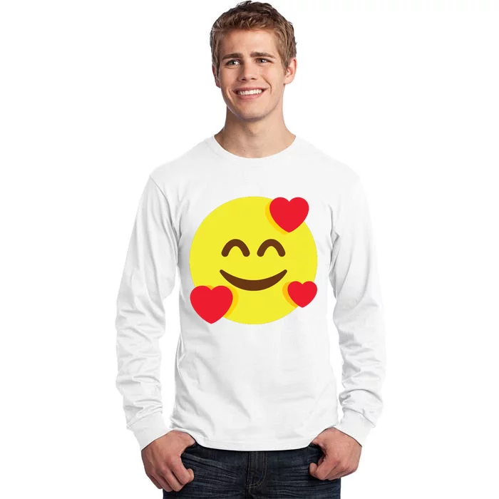 Emoticon Smiling Face With Hearts Tall Long Sleeve T-Shirt