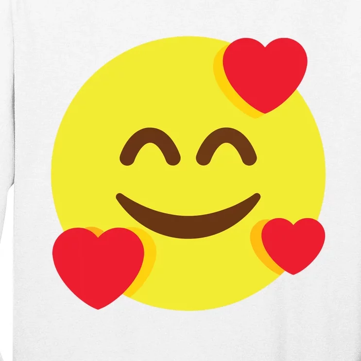 Emoticon Smiling Face With Hearts Tall Long Sleeve T-Shirt