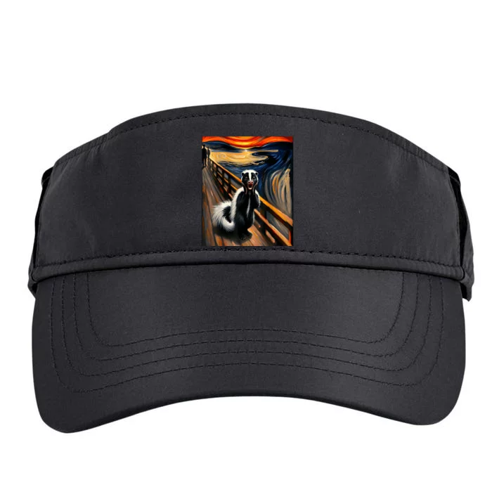 Expressionist Scream For Skunk Lovers Artistic Skunk Adult Drive Performance Visor