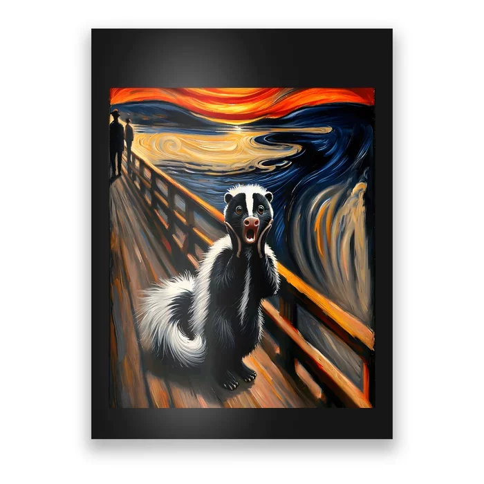 Expressionist Scream For Skunk Lovers Artistic Skunk Poster