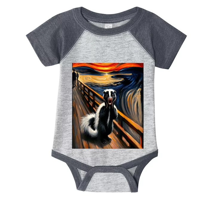 Expressionist Scream For Skunk Lovers Artistic Skunk Infant Baby Jersey Bodysuit