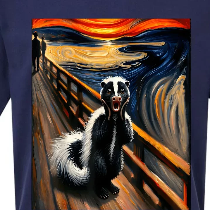 Expressionist Scream For Skunk Lovers Artistic Skunk Sueded Cloud Jersey T-Shirt