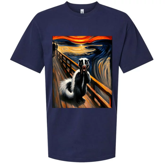 Expressionist Scream For Skunk Lovers Artistic Skunk Sueded Cloud Jersey T-Shirt