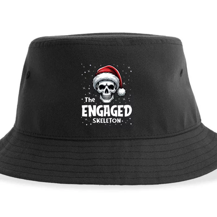 Engaged Skeleton Funny Christmas Family Matching Sustainable Bucket Hat