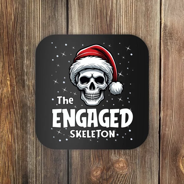 Engaged Skeleton Funny Christmas Family Matching Coaster