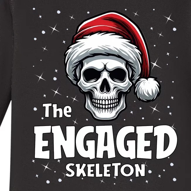 Engaged Skeleton Funny Christmas Family Matching Baby Long Sleeve Bodysuit