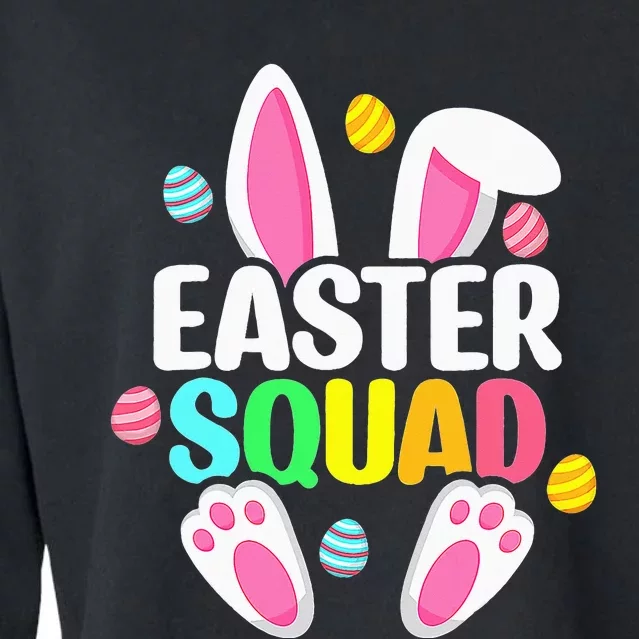 Easter Squad Family Matching Easter Day Bunny Egg Hunt Group Cropped Pullover Crew