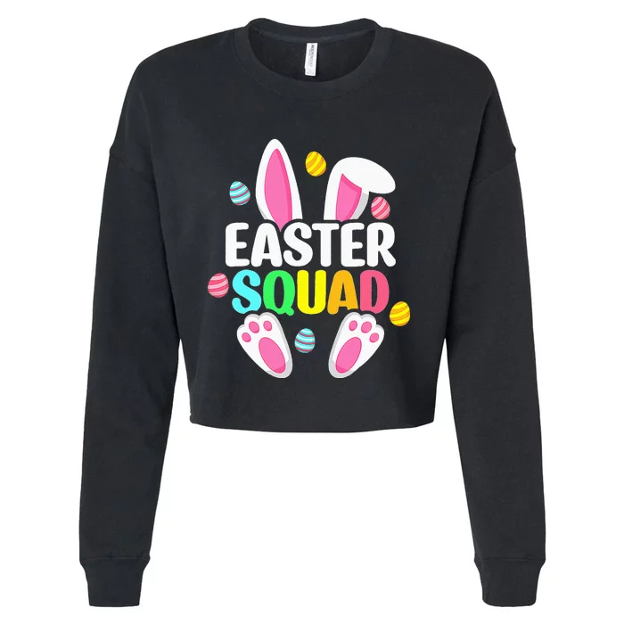 Easter Squad Family Matching Easter Day Bunny Egg Hunt Group Cropped Pullover Crew