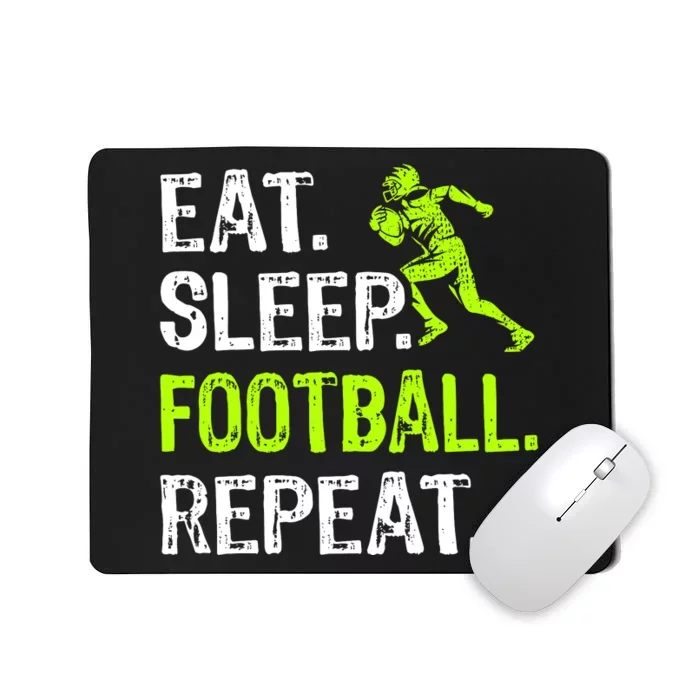 Eat Sleep Football Repeat Football Player Funny Mousepad