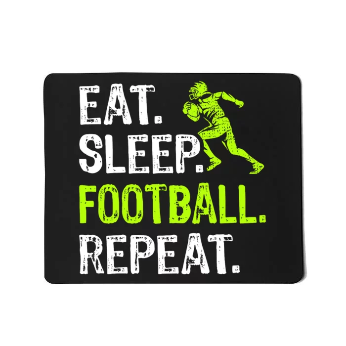 Eat Sleep Football Repeat Football Player Funny Mousepad