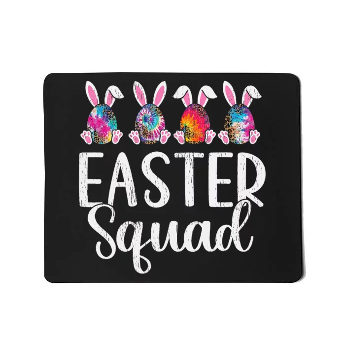 Easter Squad, Funny Egg Bunny Rabbit Rainbow Tie dye Leopard Mousepad