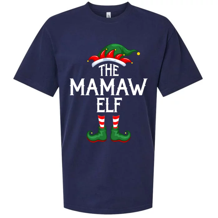 Elf Squad Family Matching The Mamaw Elf Christmas Gift Sueded Cloud Jersey T-Shirt