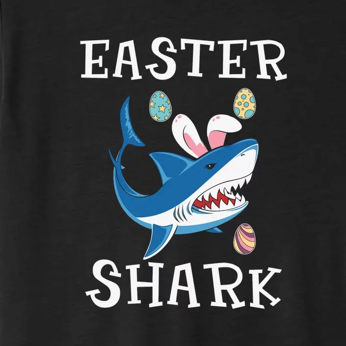 Easter Shark Funny Easter Day Gift Cute Ears Bunny Egg ChromaSoft Performance T-Shirt