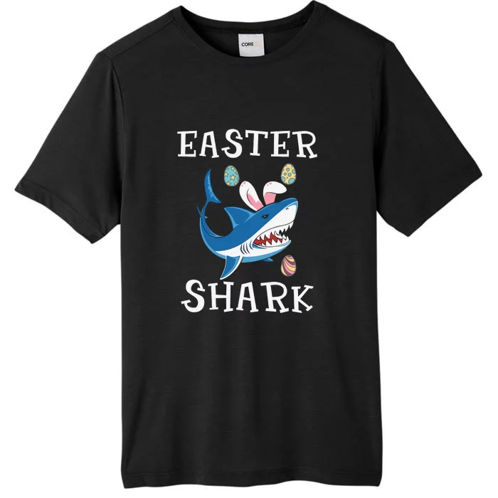 Easter Shark Funny Easter Day Gift Cute Ears Bunny Egg ChromaSoft Performance T-Shirt