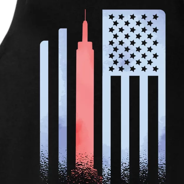 Empire State Flag Ladies Tri-Blend Wicking Tank