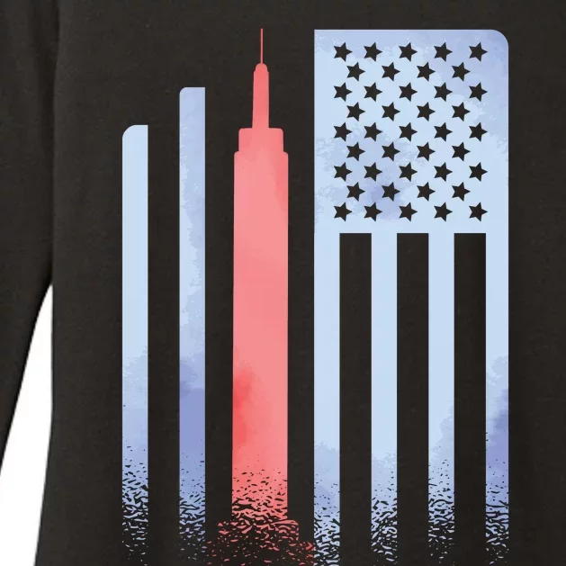 Empire State Flag Womens CVC Long Sleeve Shirt