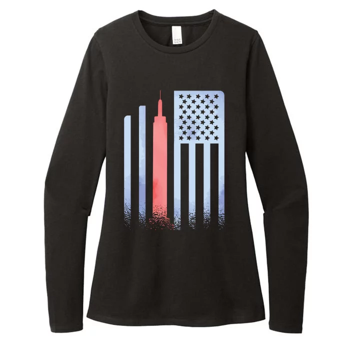 Empire State Flag Womens CVC Long Sleeve Shirt