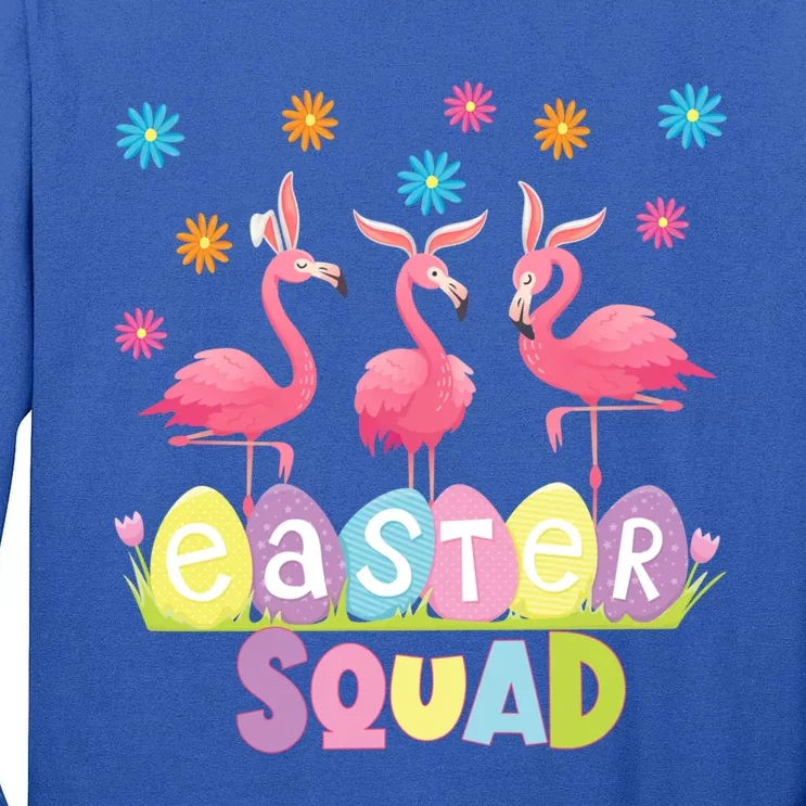 Easter Squad Flamingos Lovers Souvenirs Funny Gift Tall Long Sleeve T-Shirt