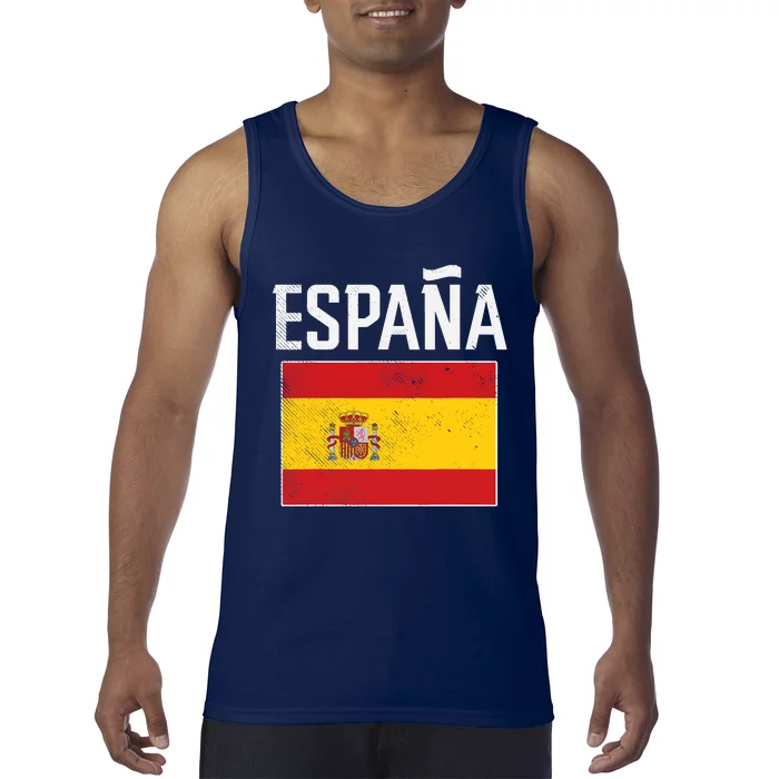 Espana Spain Flag Spanish Soccer Tank Top