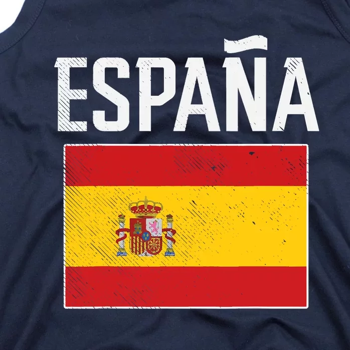 Espana Spain Flag Spanish Soccer Tank Top