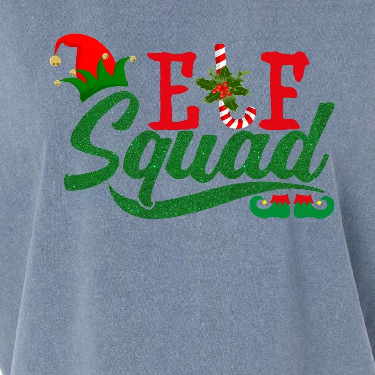 Elf Squad Festive Cute Christmas Garment-Dyed Women's Muscle Tee