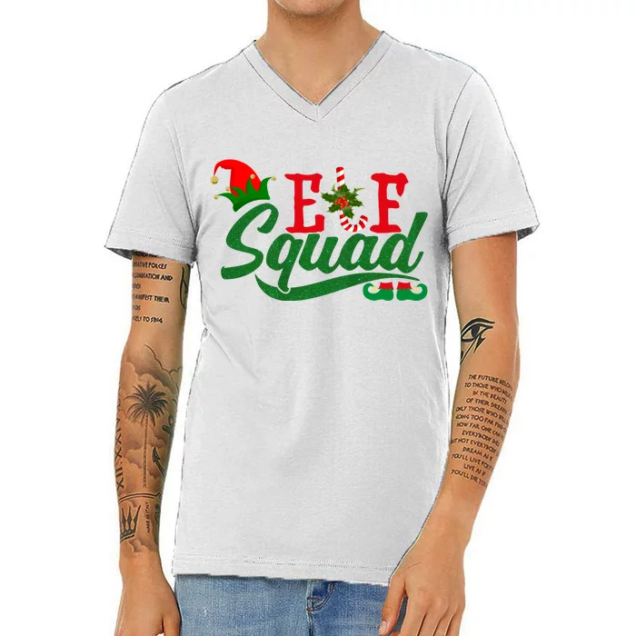 Elf Squad Festive Cute Christmas V-Neck T-Shirt