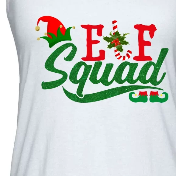 Elf Squad Festive Cute Christmas Ladies Essential Flowy Tank