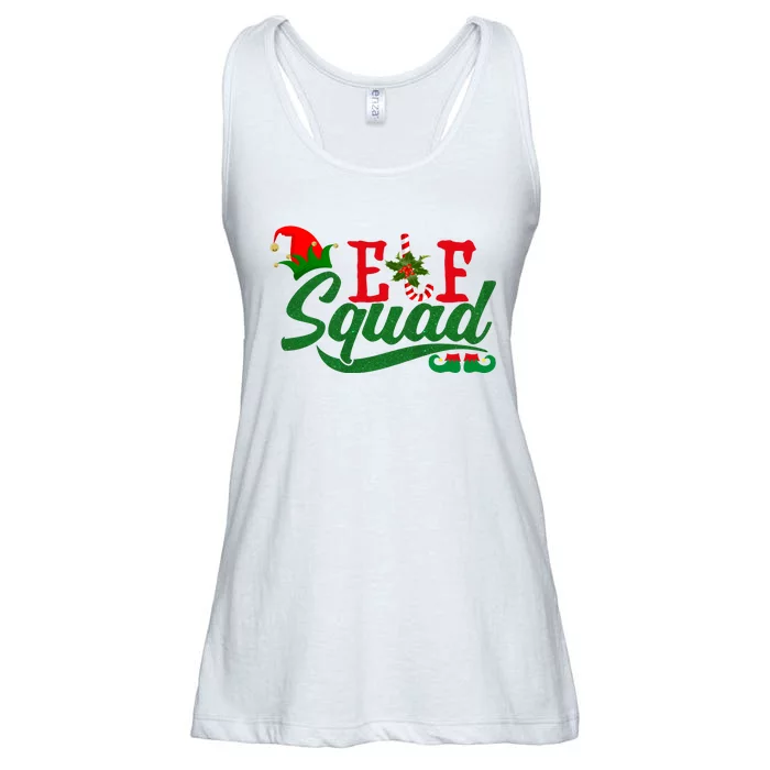 Elf Squad Festive Cute Christmas Ladies Essential Flowy Tank