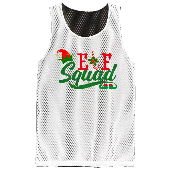 Elf Squad Festive Cute Christmas Mesh Reversible Basketball Jersey Tank