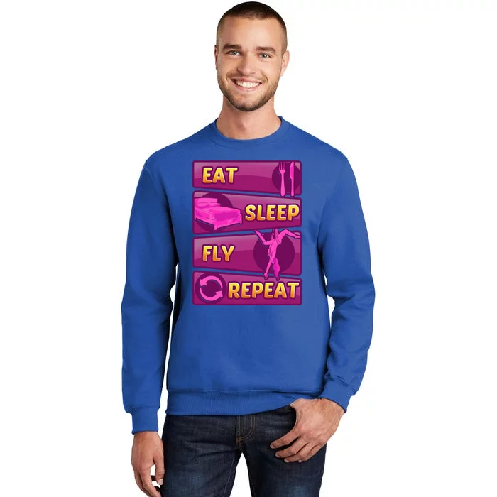 Eat Sleep Fly Repeat Aerial Yoga Silks Cool Gift Sweatshirt