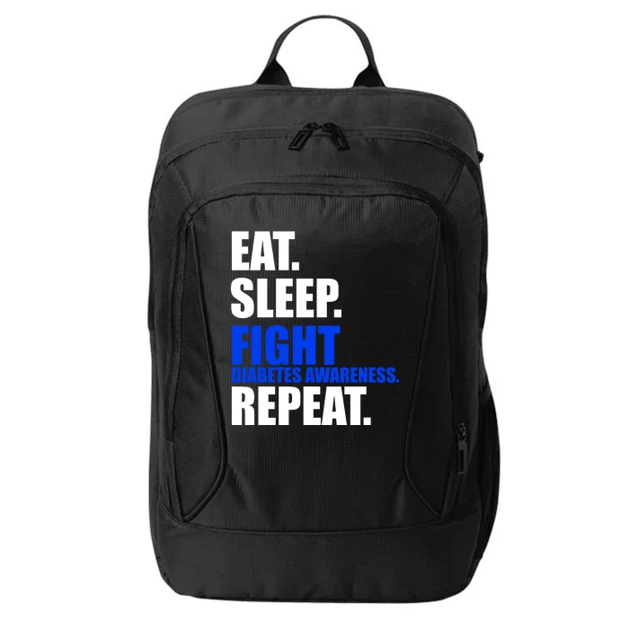 Eat Sleep Fight Diabetes Awareness Repeat City Backpack