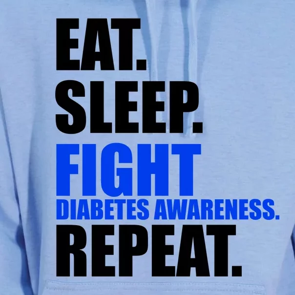 Eat Sleep Fight Diabetes Awareness Repeat Unisex Surf Hoodie